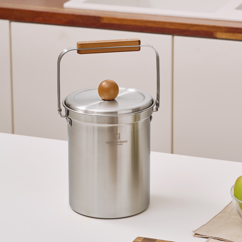 바겐슈타이거 스텐 음식물쓰레기통 3L 메탈(WAGENSTEIGER Stainless Compost Bin 3L Metal) - 2