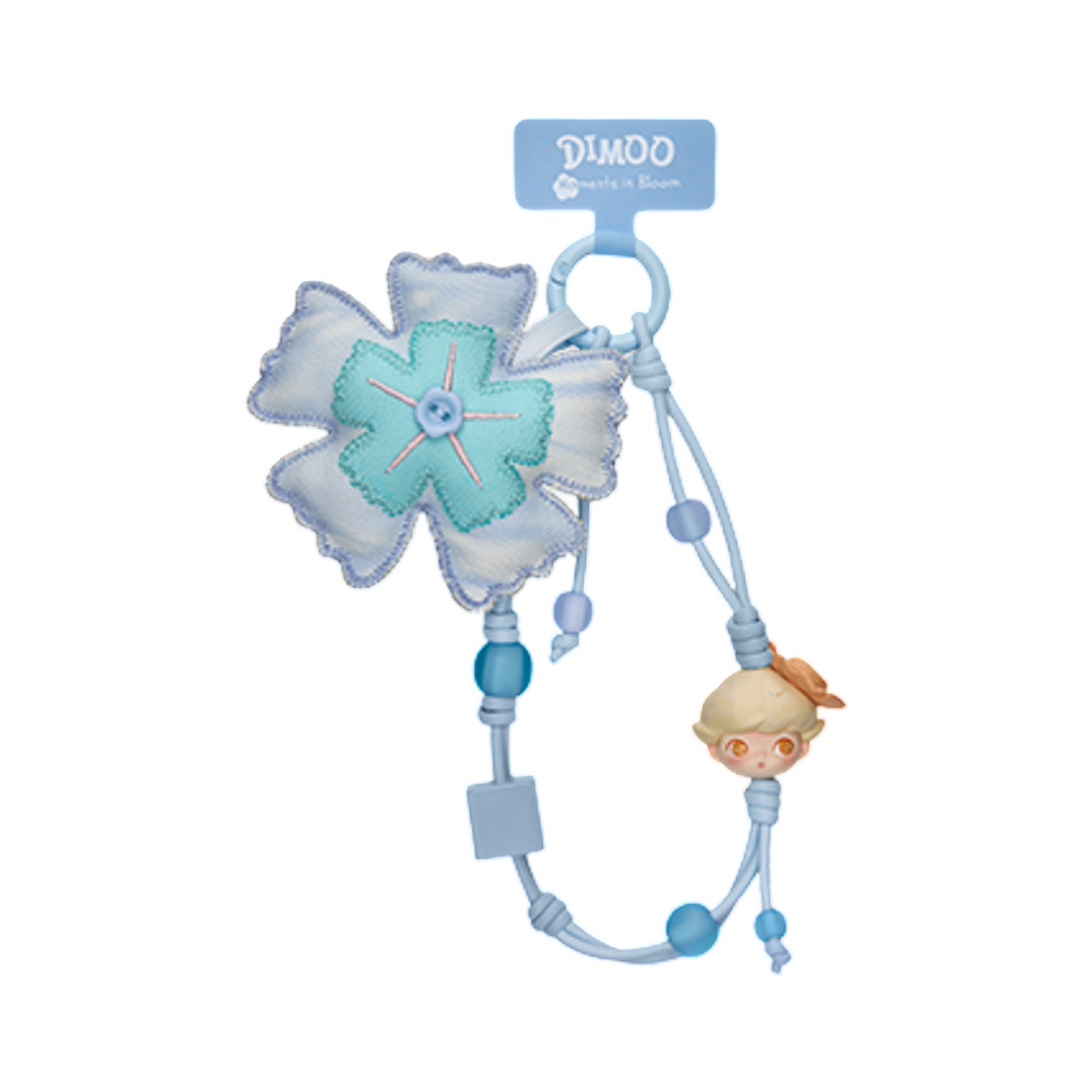 팝마트 디무 꽃 피는 순간 시리즈 휴대폰 스트랩 스프링 오버헤드 (개봉박스)(Pop Mart Dimoo Moments In Bloom Series Decorative Charm Spring Overhead (Opened Case))