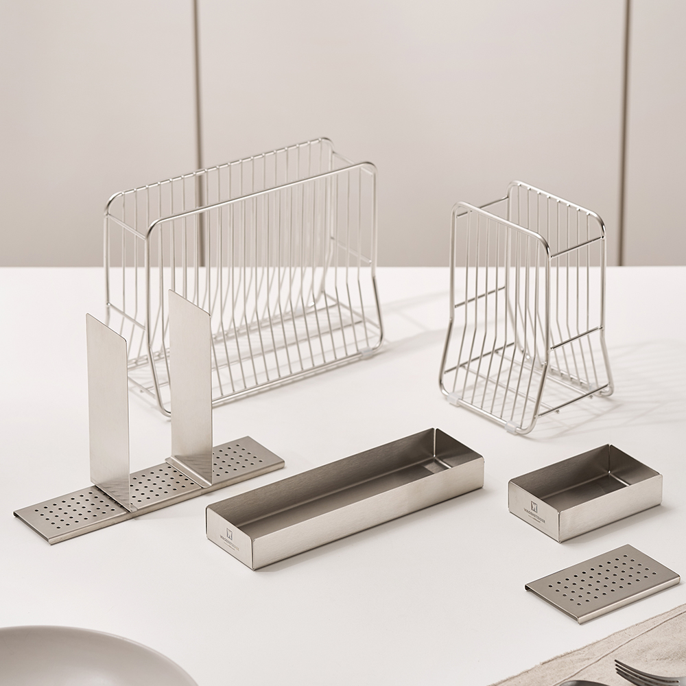 바겐슈타이거 스텐 304 와이어 수저통 대(WAGENSTEIGER Stainless 304 Wire Cutlery Holder Large) - 3
