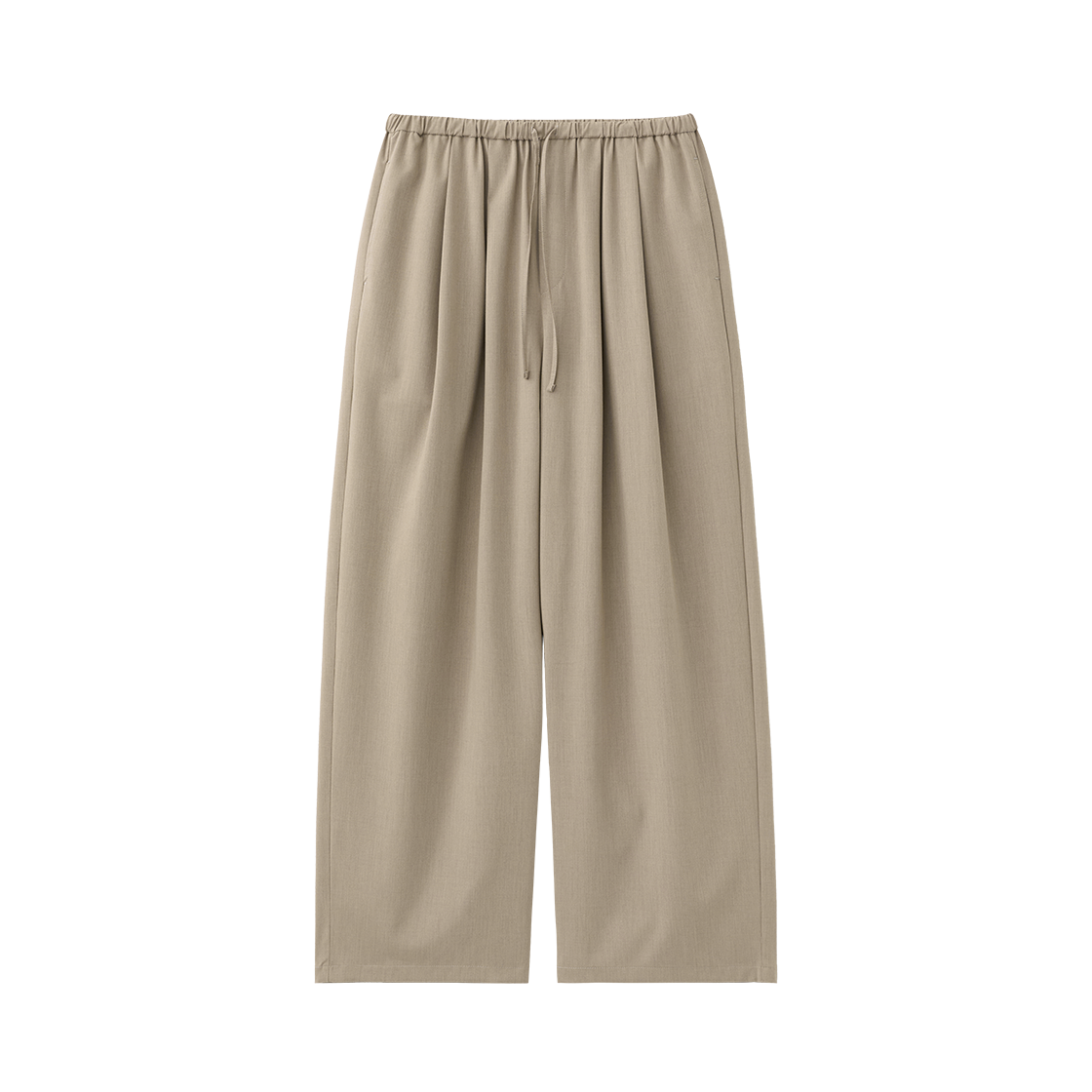 SBF1PT01WBG (W) Suare Woman Summer Wool String Wide Pants Beige