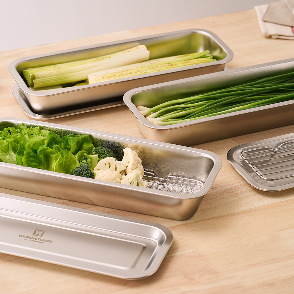 바겐슈타이거 스텐 사각 트레이세트 모듈 2호(WAGENSTEIGER Stainless Modular Square Tray Set No.2) - 5