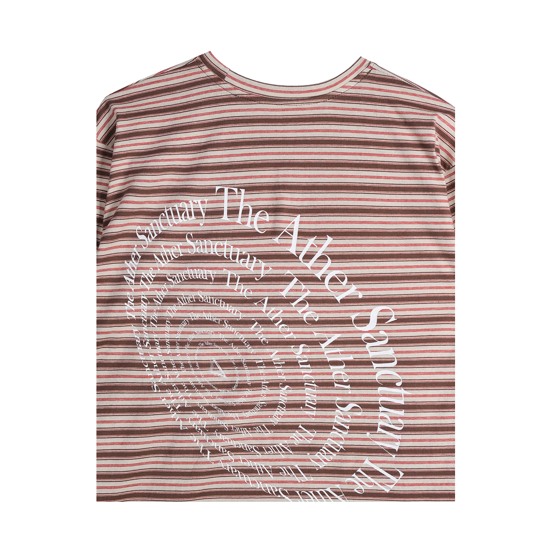 디아더생츄어리 서큘러 타입 스트라이프 긴팔 티셔츠 레드(THE ATHER SANCTUARY Circular Type Striped L/S Tee Red) - 3