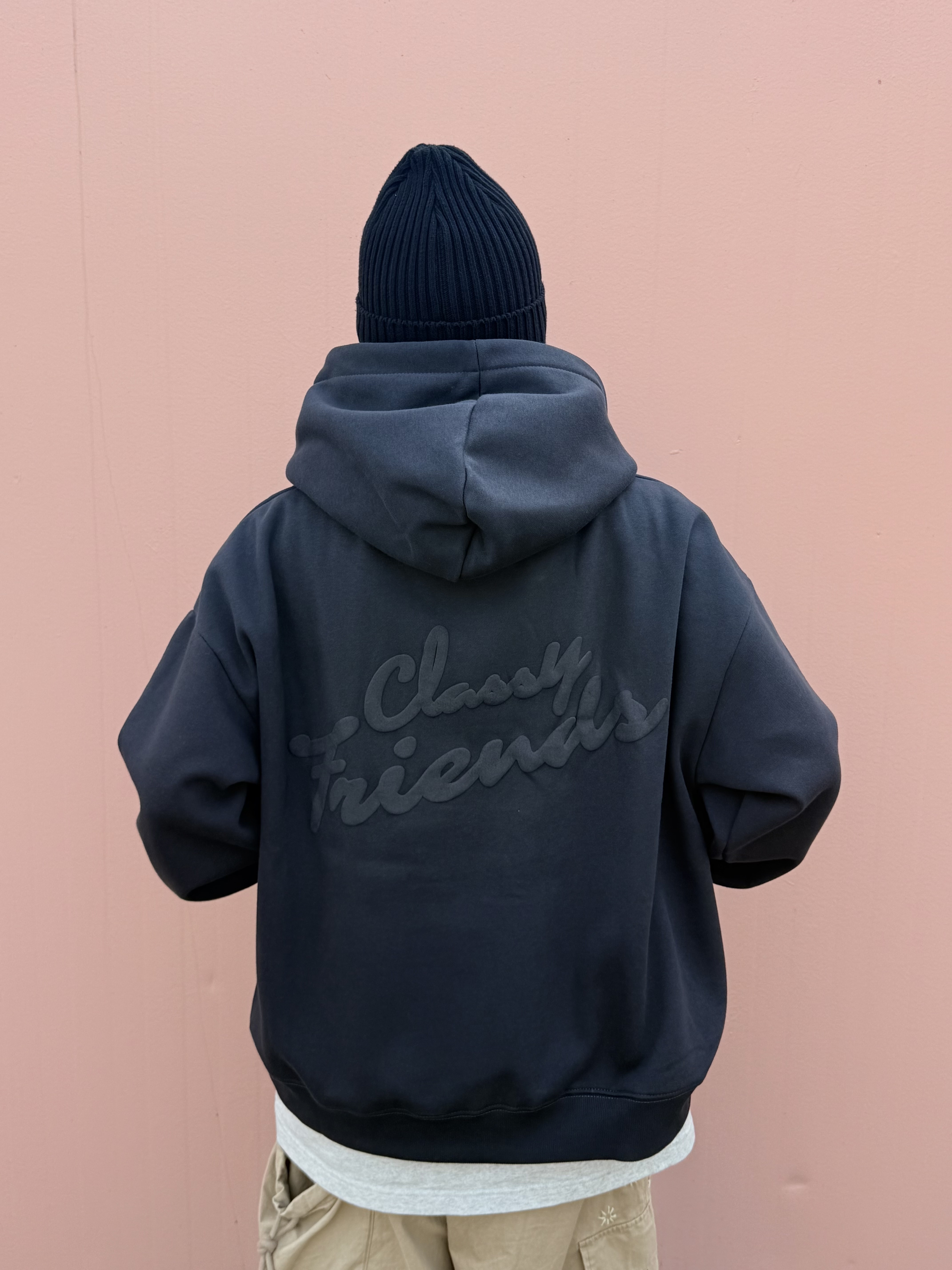 Supreme Overdyed Beanie Black, Fritur Kyoto Cargo Pants Beige_F251PT01 착용 스타일 - 4