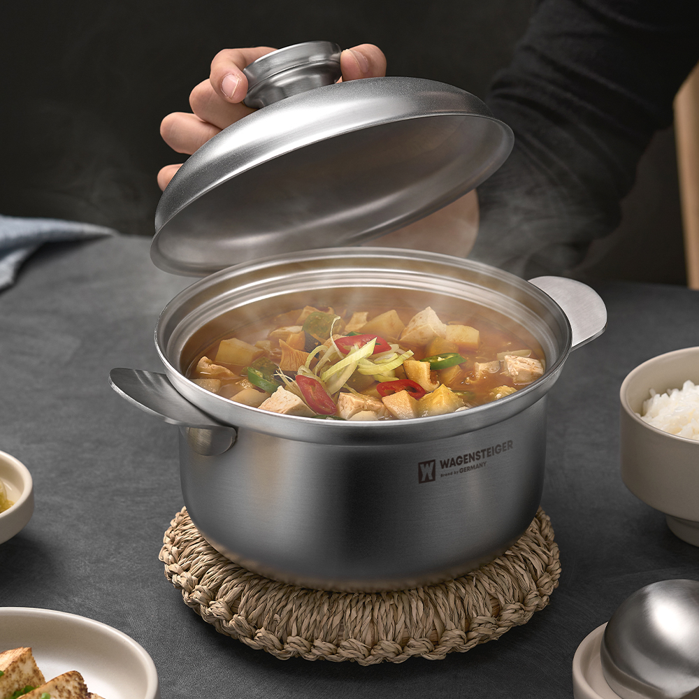 바겐슈타이거 로스탈 통5중 무연마 316 스텐 냄비 하이팟(WAGENSTEIGER Lostal 5-Ply Abrasive-Free 316 Stainless Steel Pot Series (High Pot)) - 2