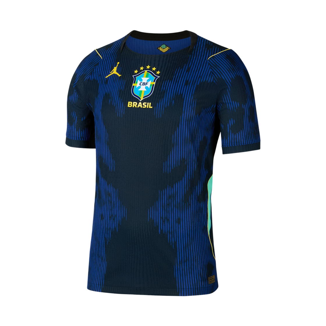 IU1074-417 Jordan x CBF Brazil 2026 Match Away Jordan Aero Fit Soccer Authentic Jersey Old Royal Black (Non Marking Ver.)