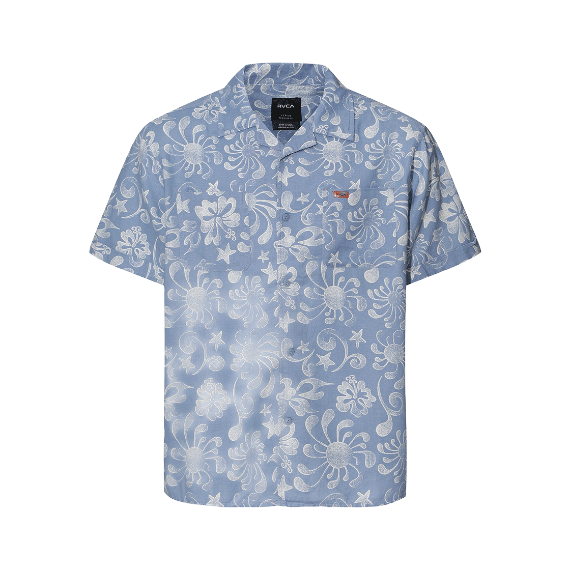 루카 남성 앨버레즈 알로하 반팔 셔츠 (VG11SH013LBL)(RVCA Men Alvarez Aloha Short Sleeve Shirt (VG11SH013LBL))