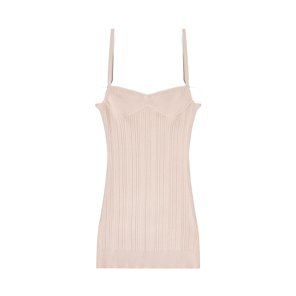 (W) 디젤 M-잔드라 니트 탱크 드레스 위드 레이어드 이펙트 핑크((W) Diesel M-Zandra Knit Tank Dress with Layered Effect Pink) - 1