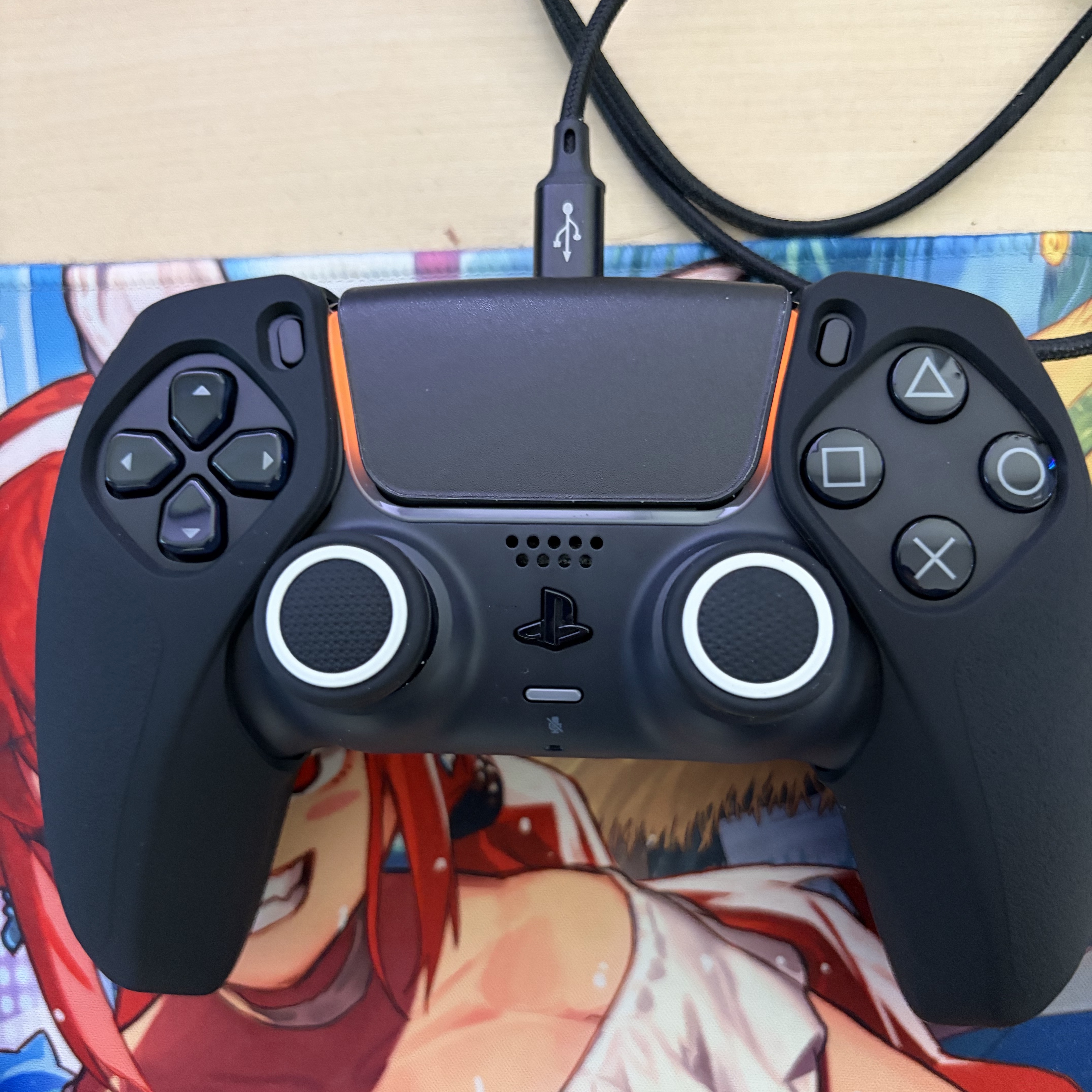 PlayStation 5 DualSense Wireless Controller Midnight Black + USB Cable for PC 착용 스타일 - 1