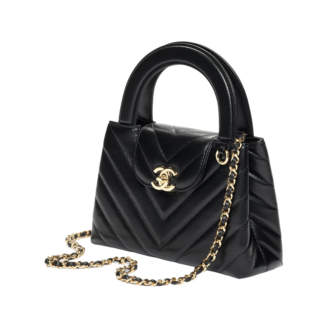 샤넬 미니 쇼핑백 램스킨 & 골드 메탈 블랙(Chanel Mini Shopping Bag Shiny Lambskin & Gold Black) - 2