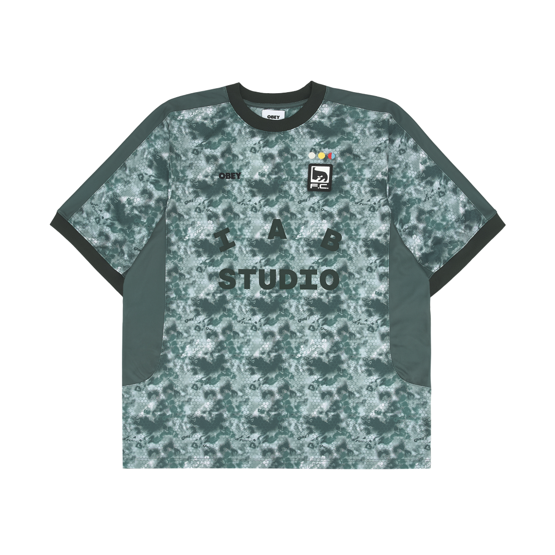 아이앱 스튜디오 x 오베이 저지 티셔츠 그레이(IAB Studio x Obey Jersey T-Shirt Grey) - 1