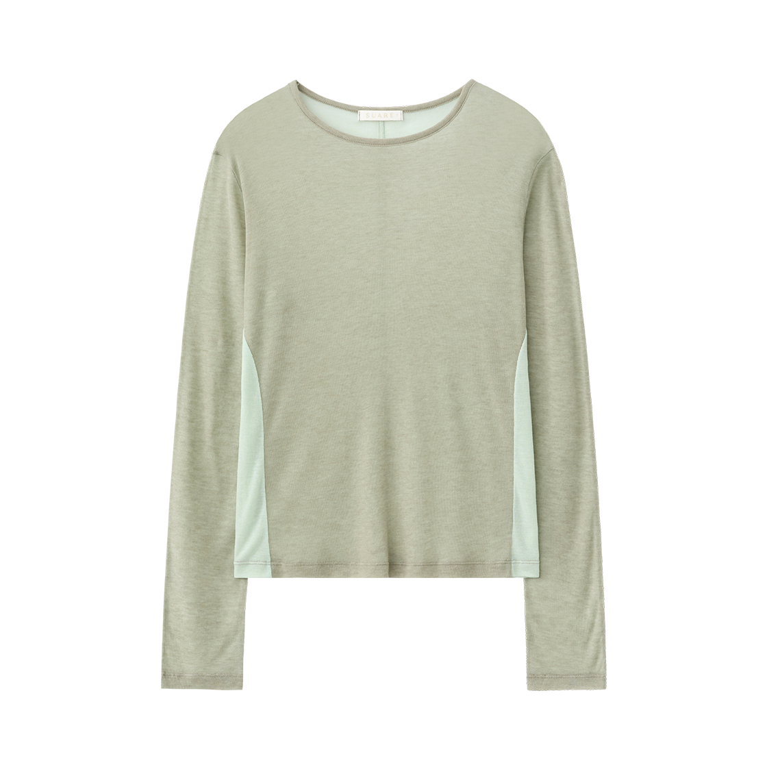SBF1TS02WKH (W) Suare Woman Merino Wool 2-Face Long Sleeve Khaki