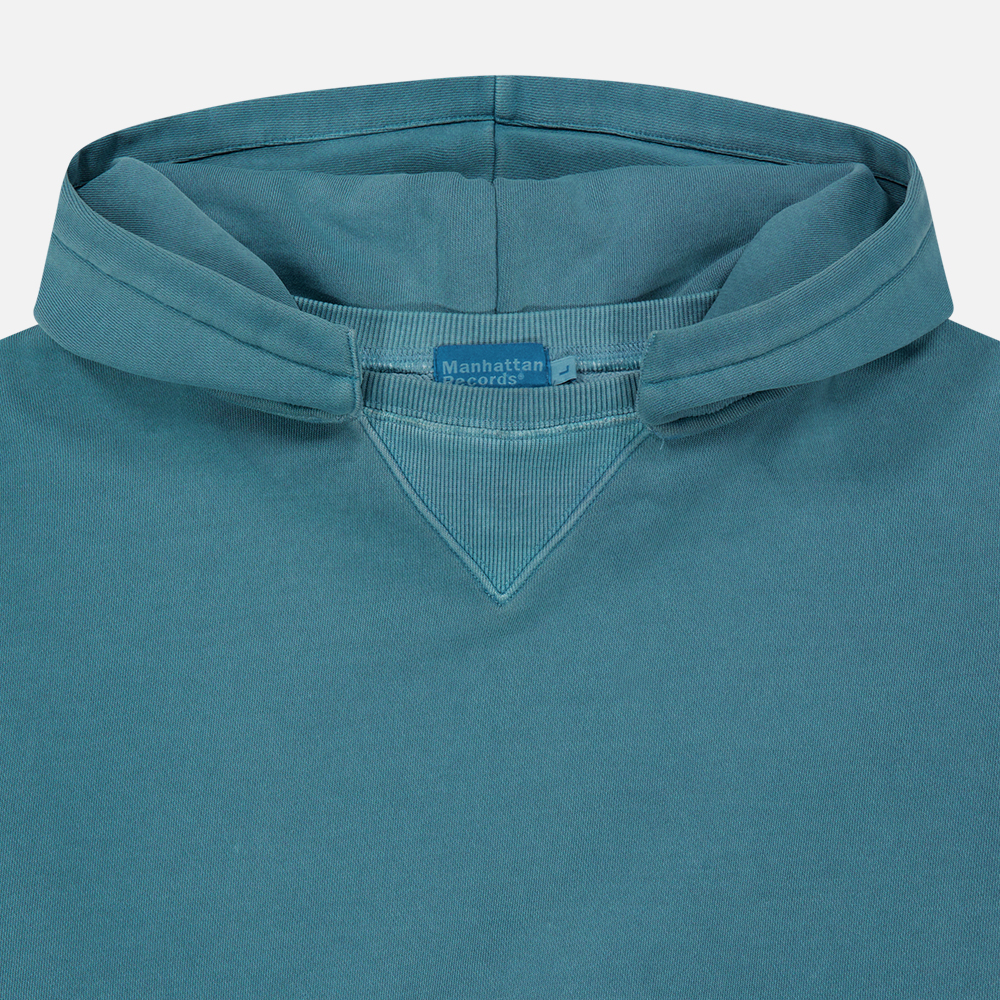 맨하탄 레코즈 피그먼트 스플릿 포켓 후디 - 블루(Manhattan Records PM Split Pocket Hoodie - Blue) - 4