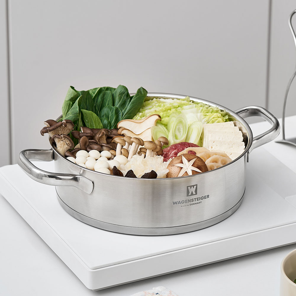 바겐슈타이거 티프 IH 스텐 냄비 전골 26cm(WAGENSTEIGER TIFF IH Stainless Pot Shallow 26cm) - 4