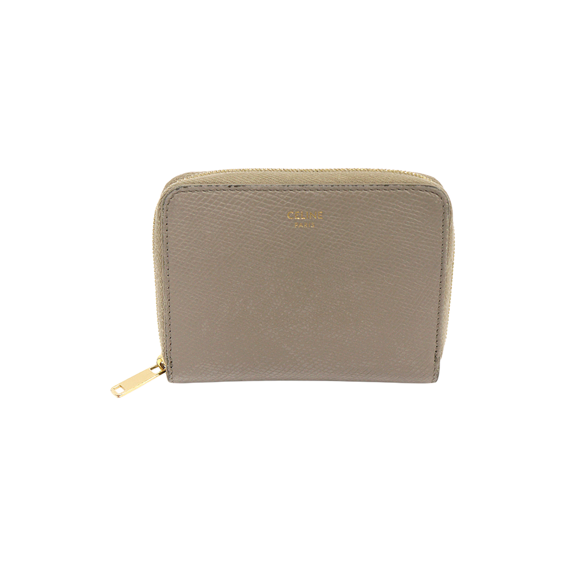 ITAKB5V8427M Celine Pebble Gray Grained Calfskin Compact Zip Wallet