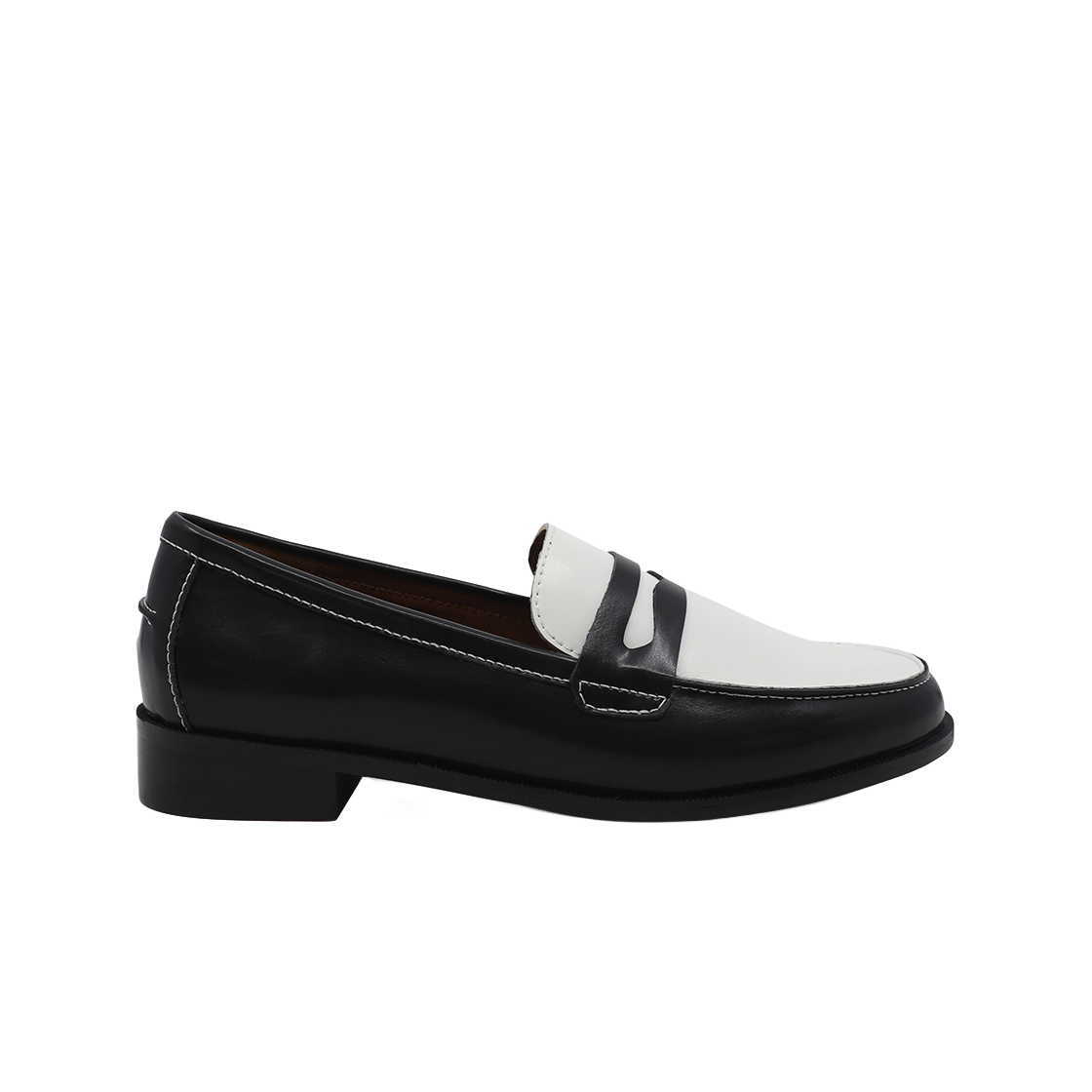 무드나잇 에이프릴 스티치 클래식 페니 로퍼 l 콤비블랙(Moodnight April Stitch Classic Penny Loafers l Combi-Black)