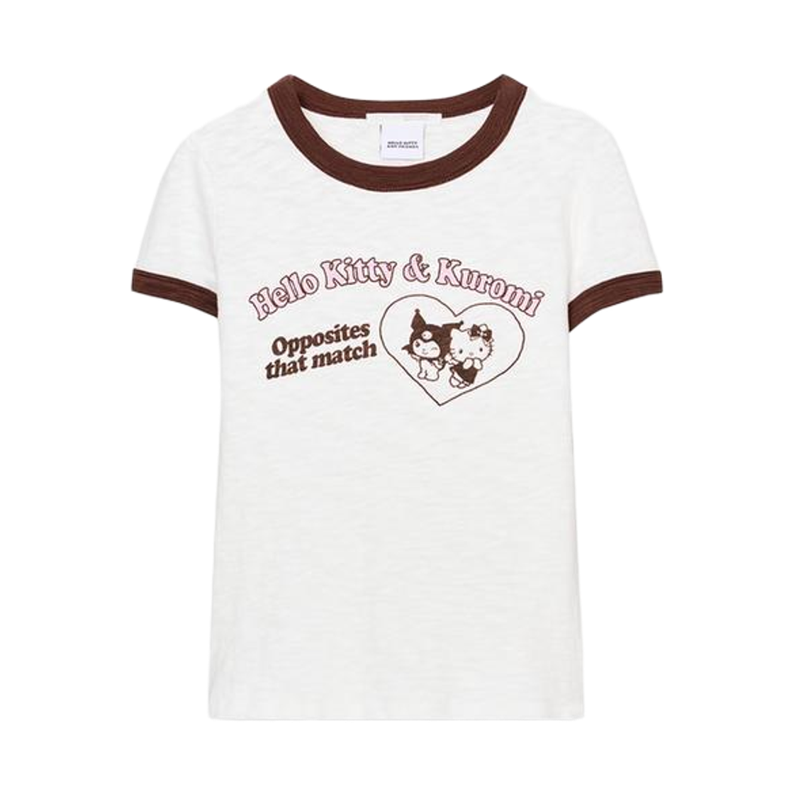 (W) 자라 x 산리오 헬로키티 앤 프렌즈 슬러브 티셔츠 크림((W) Zara x Sanrio Hello Kitty & Friends Slub T-Shirt Cream) - 1