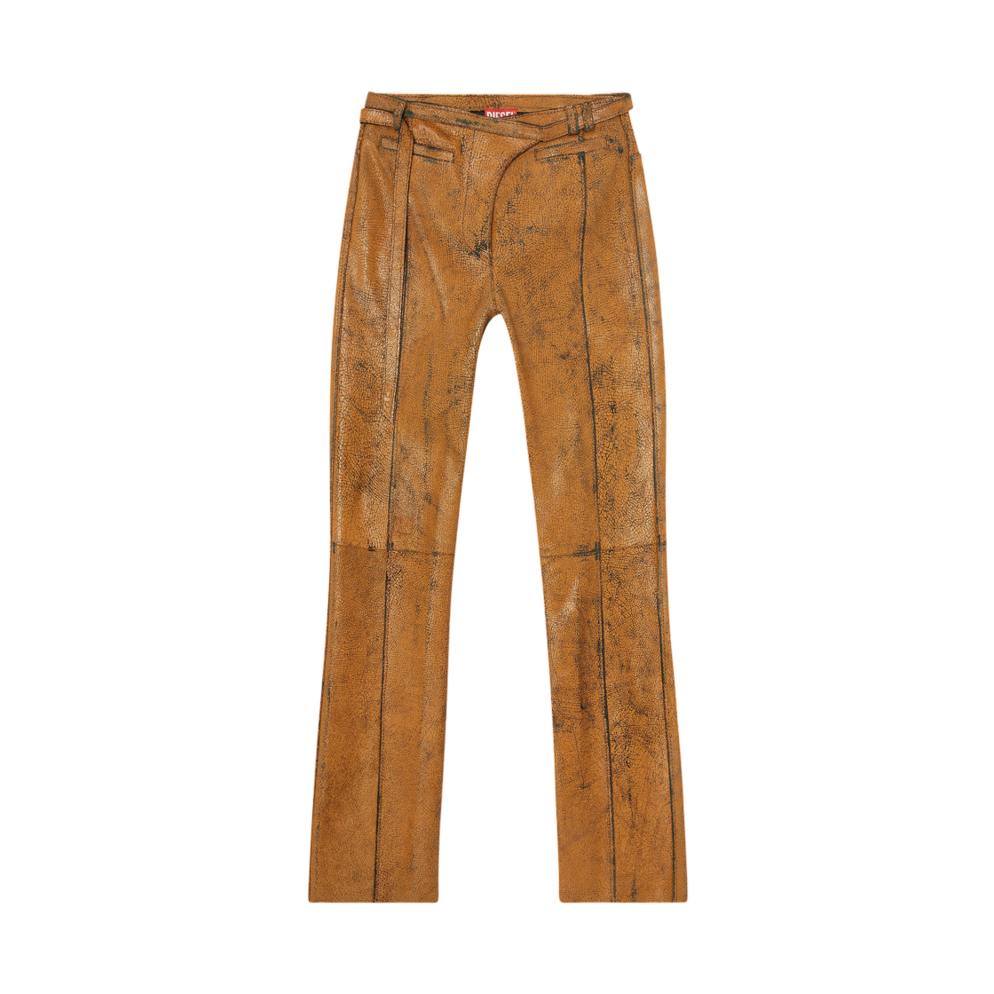 (W) 디젤 L-크록 팬츠 브라운((W) Diesel L-Croc Pants Brown) - 1