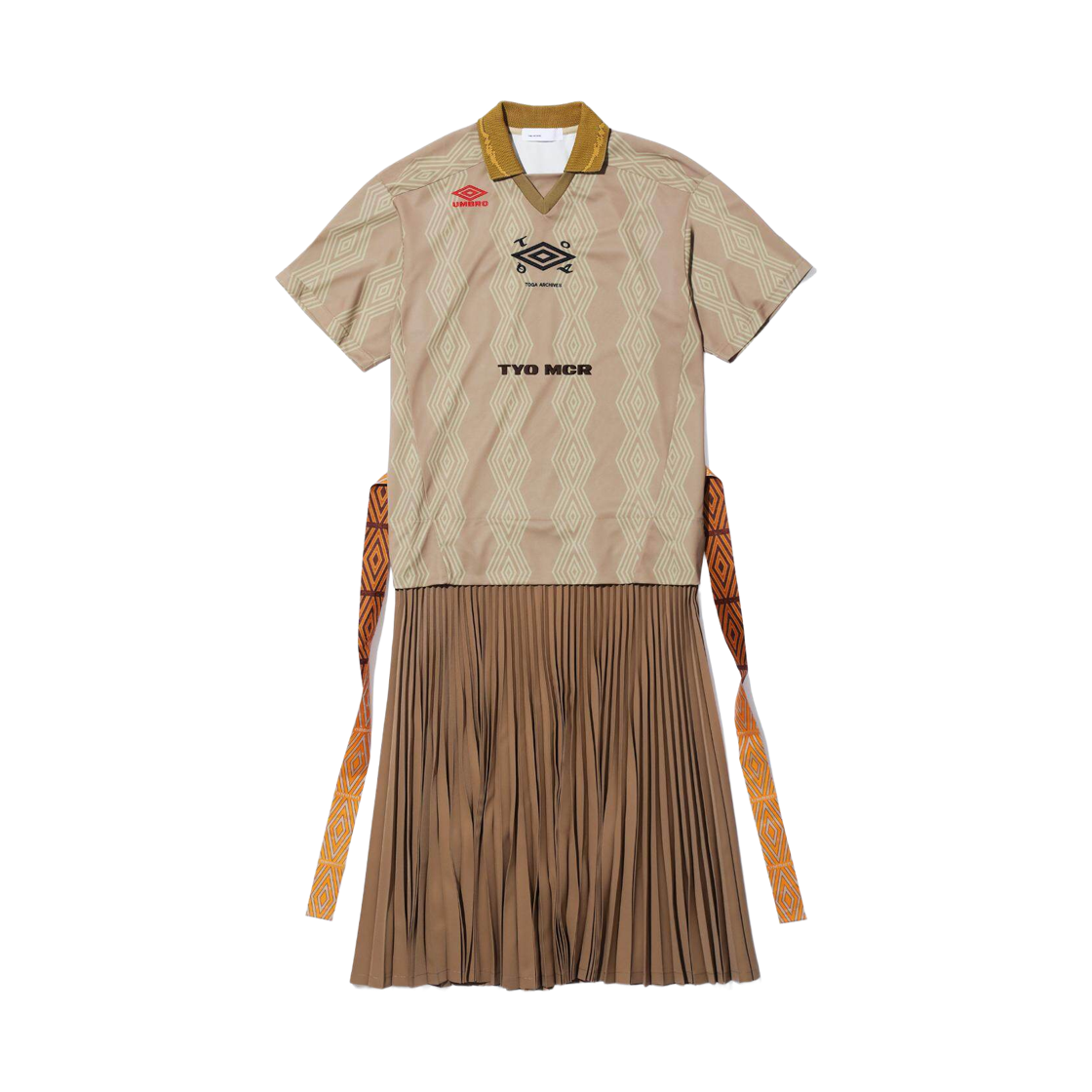 (W) 토가 x 엄브로 게임 셔츠 드레스 베이지((W) Toga x Umbro Game Shirt Dress Beige) - 1
