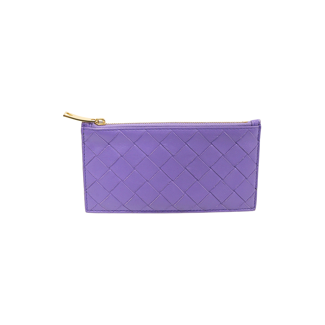 보테가베네타 715581 퍼플 인트레치아토 카프스킨 롱 지퍼 카드지갑(Bottega Veneta 715581 Purple Intrecciato Calfskin Long Zip Card Wallet)