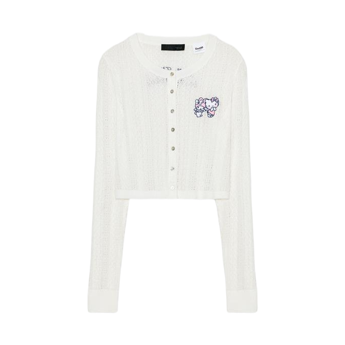 (W) 자라 x 산리오 키티 & 프렌즈 GMBH 니트 자켓 크림((W) Zara x Sanrio Kitty & Friends GMBH Knit Jacket Cream) - 1