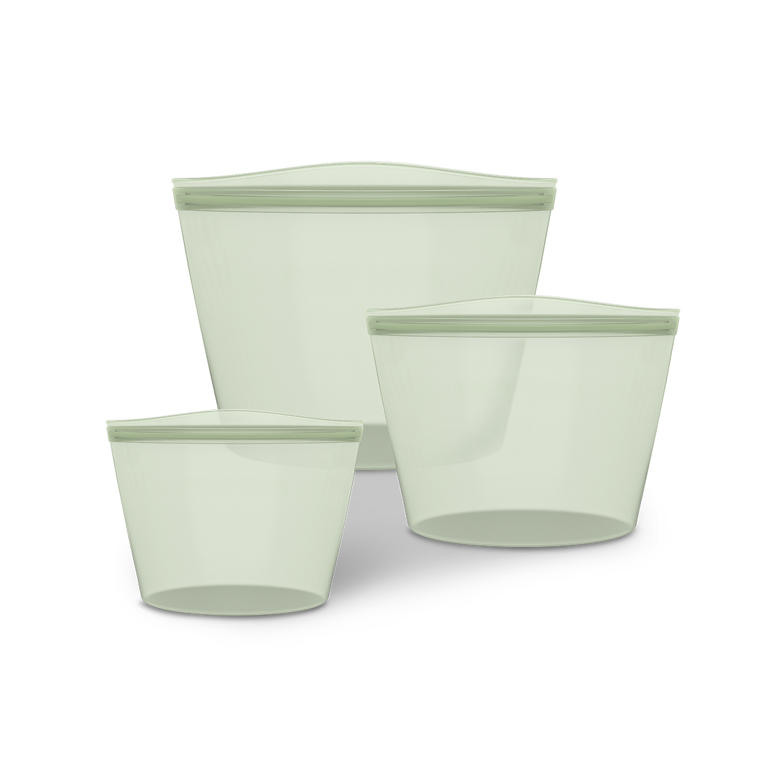 GUUDWA0430 WAGENSTEIGER Silicone Ziploc Bag 3pc Set Lime Mist