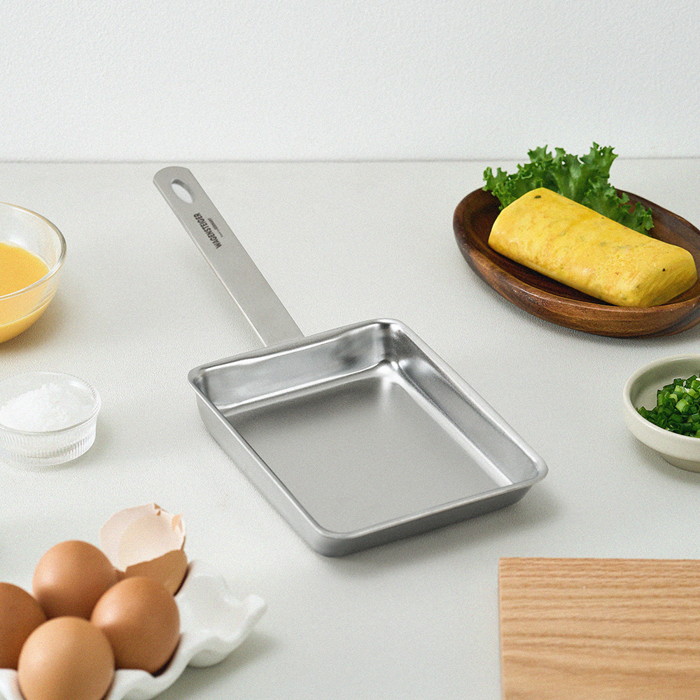 바겐슈타이거 로스탈 통5중 무연마 316 스텐 계란말이팬(WAGENSTEIGER Lostal 5-Ply Abrasive-Free 316 Stainless Steel Egg Roll Pan) - 6
