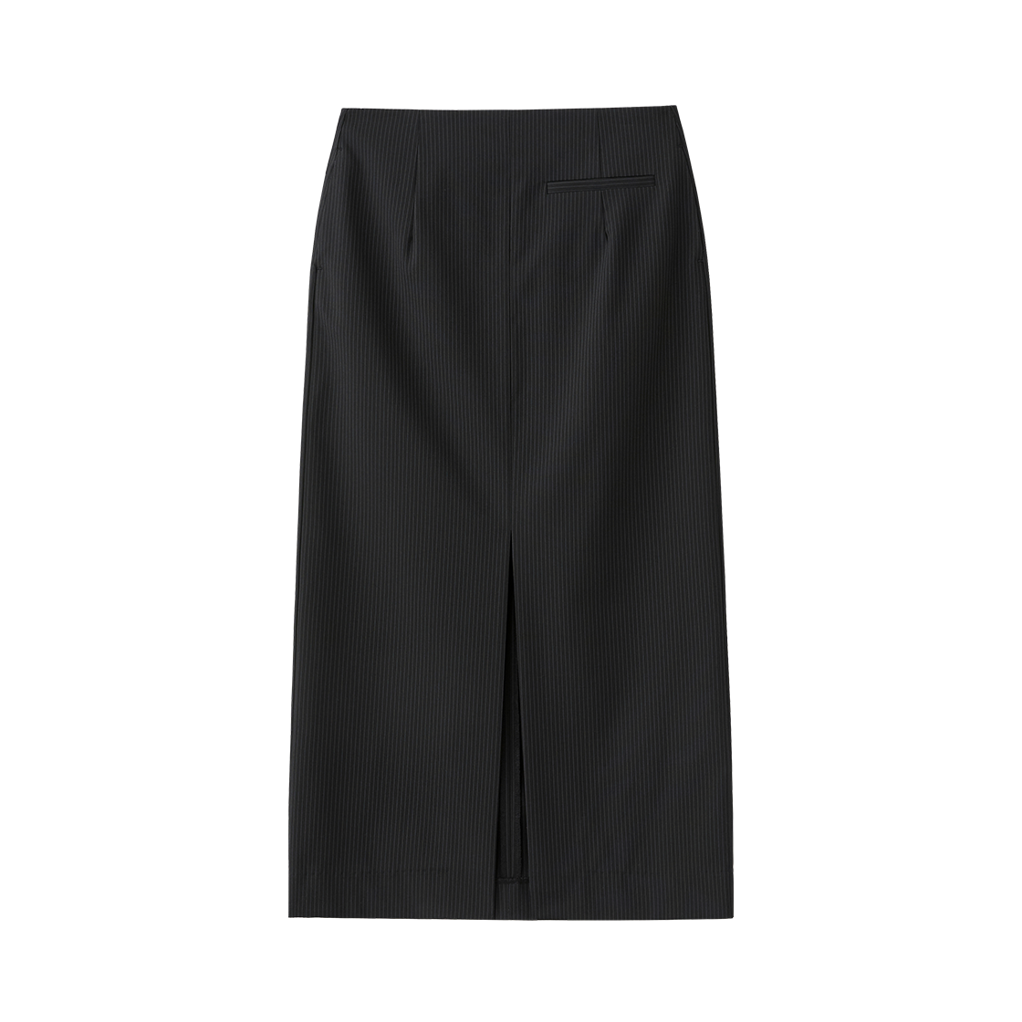 (W) 수아레 우먼 프론트 슬릿 맥시 스커트 블랙((W) Suare Woman Front Slit Maxi Skirt Black) - 1