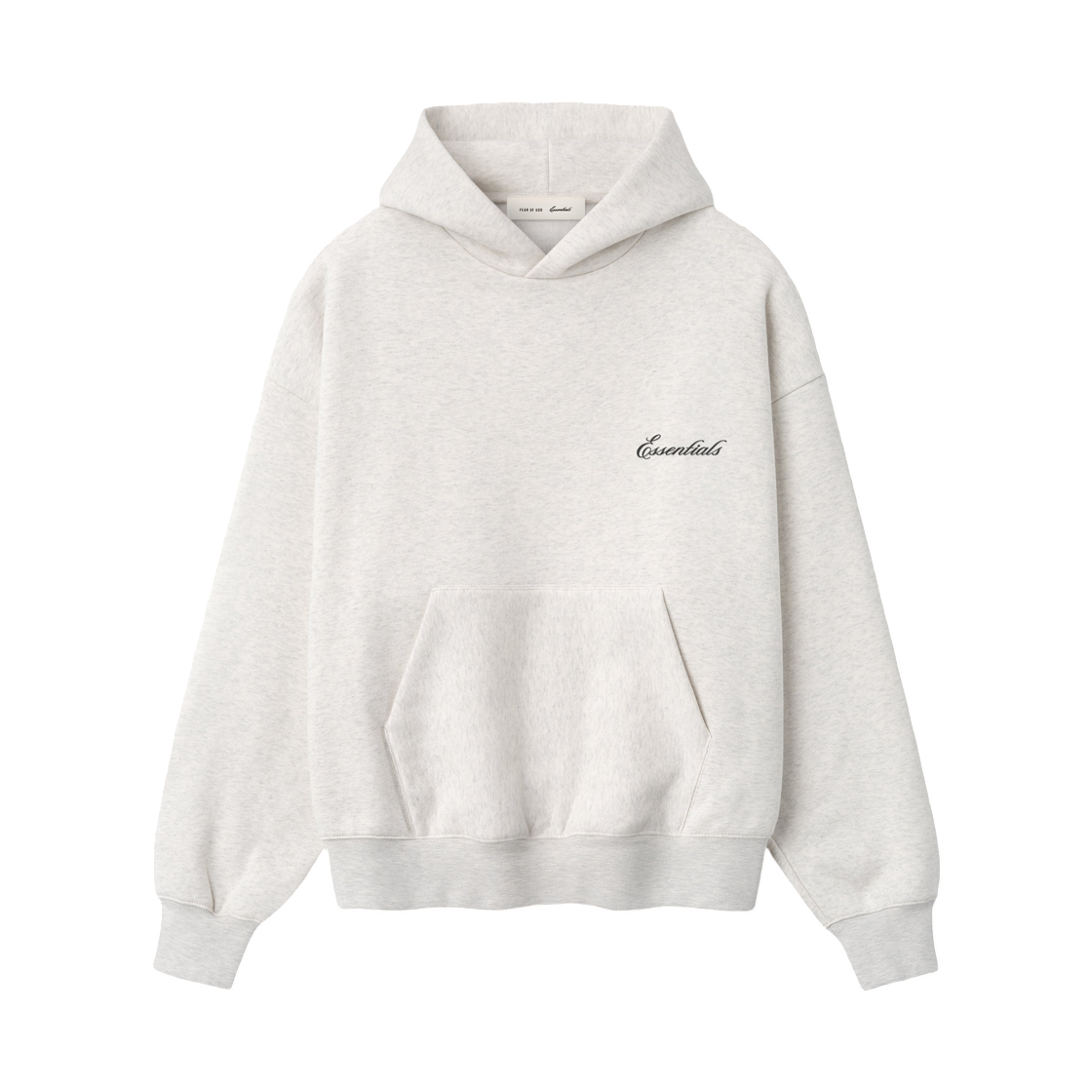 - Essentials Signature SS26 Classic Hoodie Oatmeal Heather Light Heather - 26SS