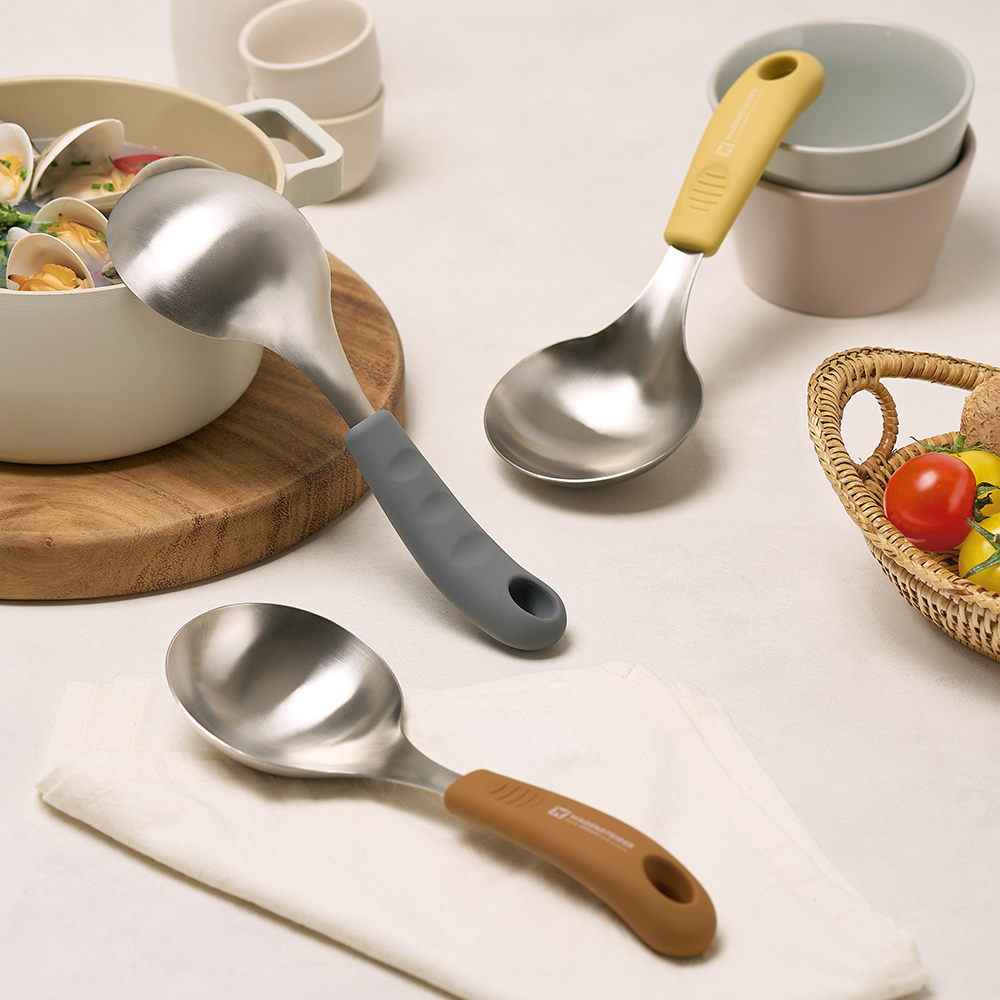 바겐슈타이거 스텐 304 로펠 더 컬러 레이들 국자 서버 아이보리(WAGENSTEIGER Stainless Steel 304 Rofel The Color Ladle (Ivory)) - 2