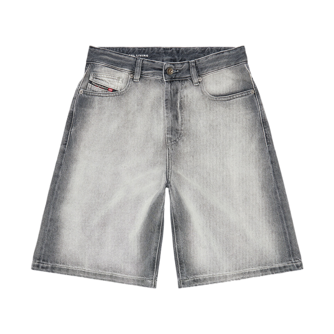 (W) 디젤 드-사이어-쇼트-Fsi 쇼츠 인 소프트 스켈레톤 데님 그레이((W) Diesel De-Sire-Short-Fsi Shorts In Soft Skeleton Denim Grey) - 1
