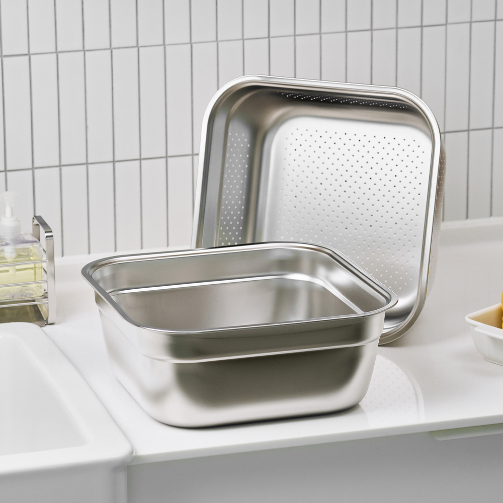 바겐슈타이거 스텐 304 워시볼 8L 2종세트(WAGENSTEIGER Stainless Wash Bowl 8L 2pc Set) - 5