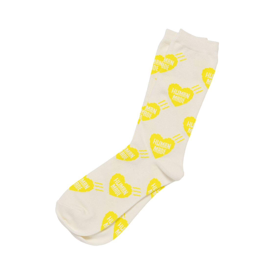 HM31GD058 Human Made Heart Socks Yellow