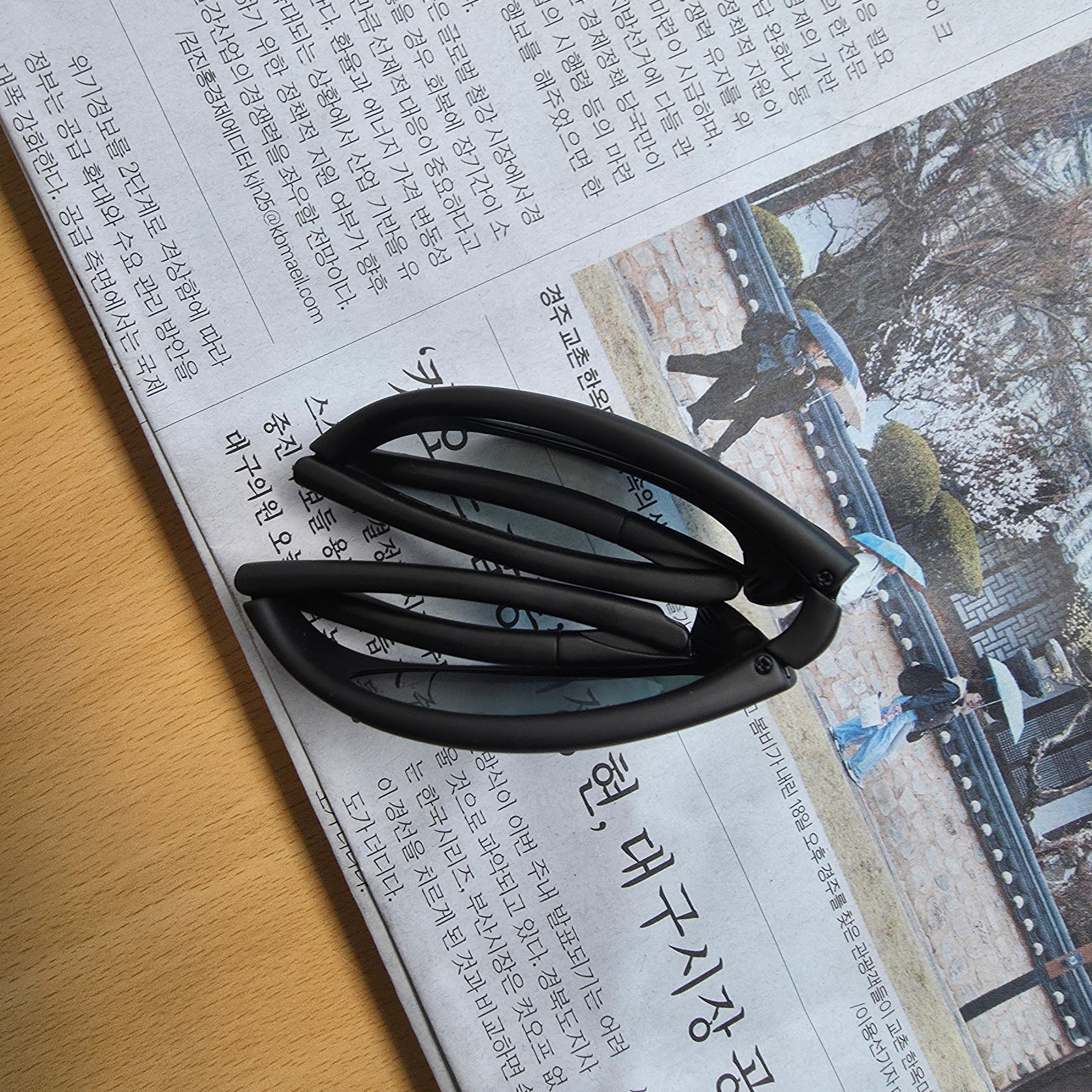Montbell Polarized Trekking Glasses Black Black 착용 스타일 - 1