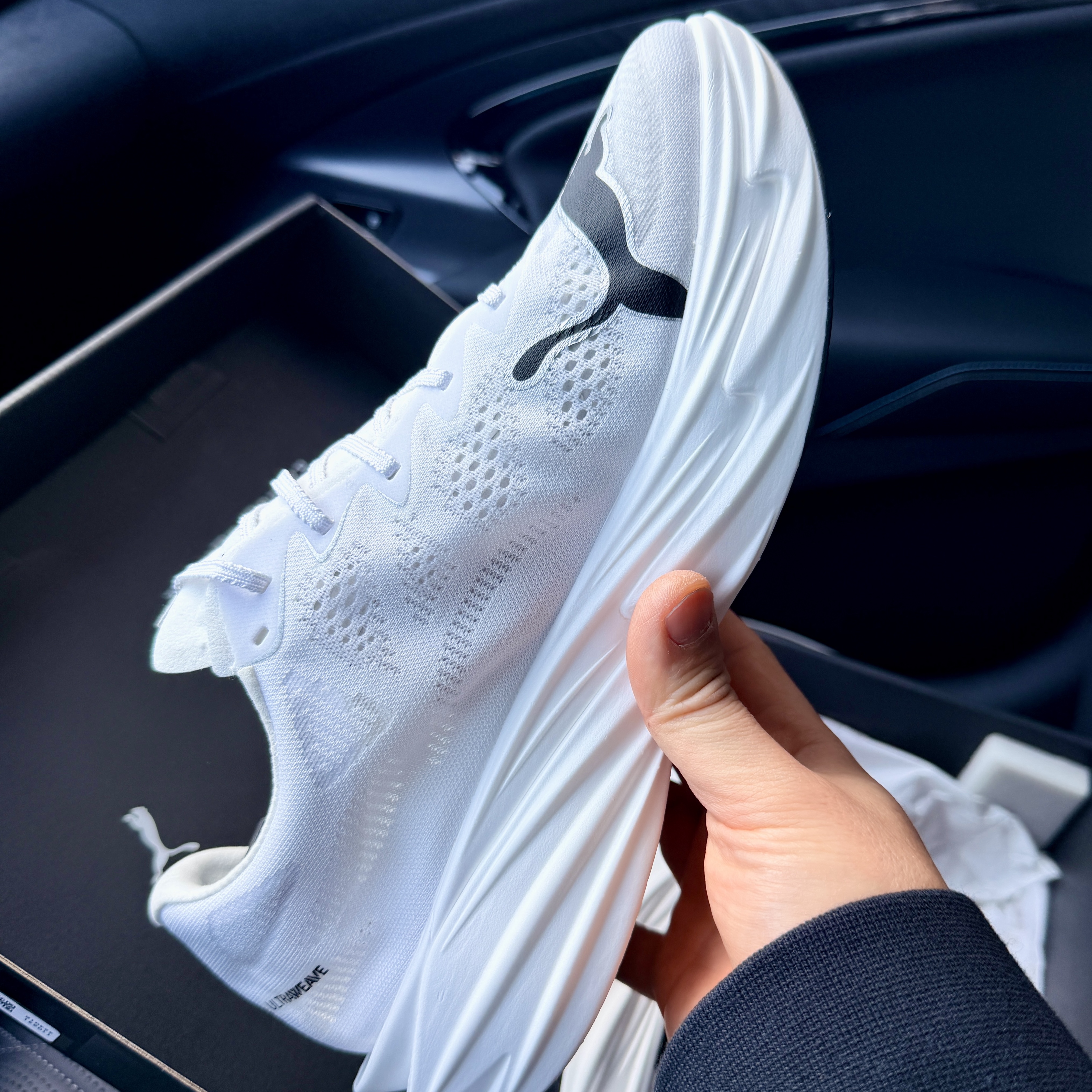 Puma Deviate Nitro Elite 4 White Black 착용 스타일 - 2