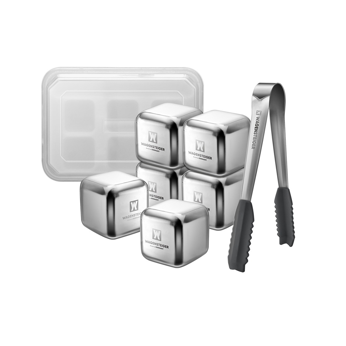 GUUDWA0528 WAGENSTEIGER Stainless Steel 304 Hometending Reusable Ice Cubes (6pcs)