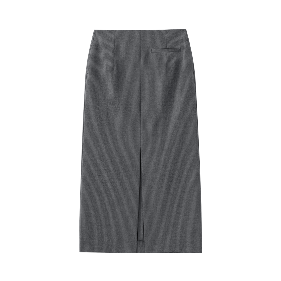 (W) 수아레 우먼 프론트 슬릿 맥시 스커트 딥 그레이((W) Suare Woman Front Slit Maxi Skirt Deep Grey) - 1
