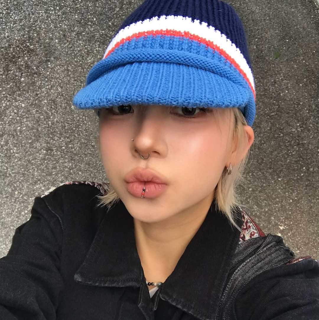 SPORT CHAMBER SC Glide Knit Cap NAVY 착용 스타일 - 1