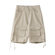 Blue Sunflower Utility Washed Cargo Bermuda