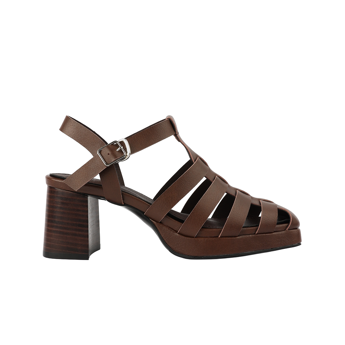 무드나잇 르네 피셔맨 스트랩 플랫폼 샌들 l 다크브라운(Moodnight Renee Fisherman Strap Platform Sandals l Dark-Brown)