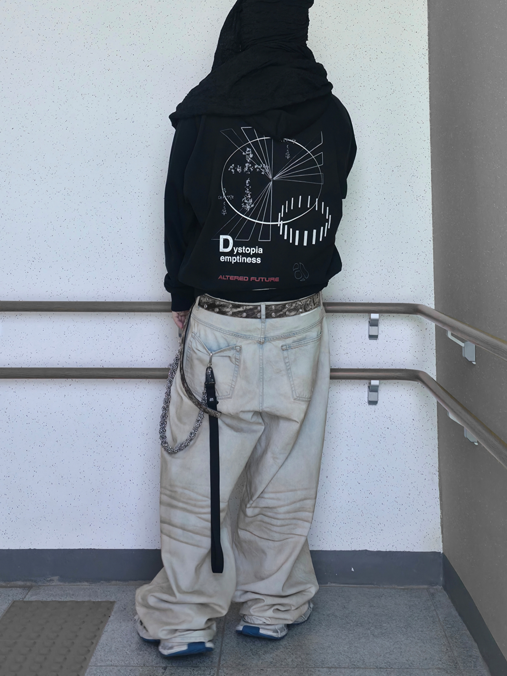 Balenciaga 3XL Sneakers Grey White Blue, Undermycar Leachianus Multiple Tangles Double Logo Chain Down Blue - 23SS 착용 스타일 - 3