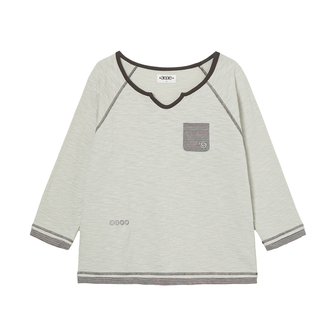 에이이에이이 레이어드 슬리브 티 아이보리(AEAE Layered Sleeve Tee Ivory)