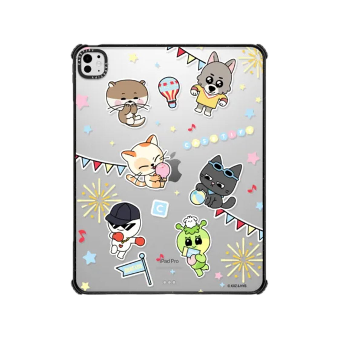 케이스티파이 x 쁘넥도 스티커 태블릿 케이스 임팩트 아이패드 케이스 블랙(Casetify x BBNEXDO Sticker Tablet Case Impact iPad Case Black)
