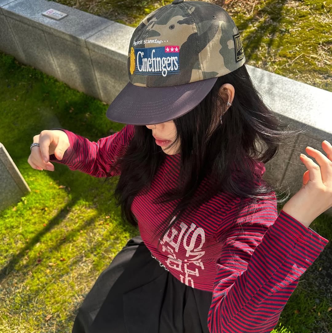 MAINBOOTH Cinefingers Ball Cap CAMO 착용 스타일 - 1