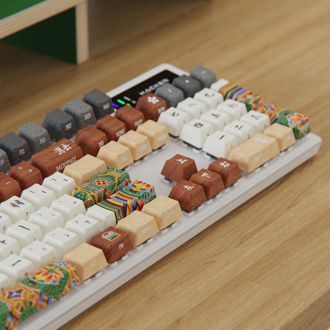 시이닷 화이트 단청 염료승화 한글 PBT 키캡(C.e.dot White Dancheong Hangul PBT Keycaps) - 4