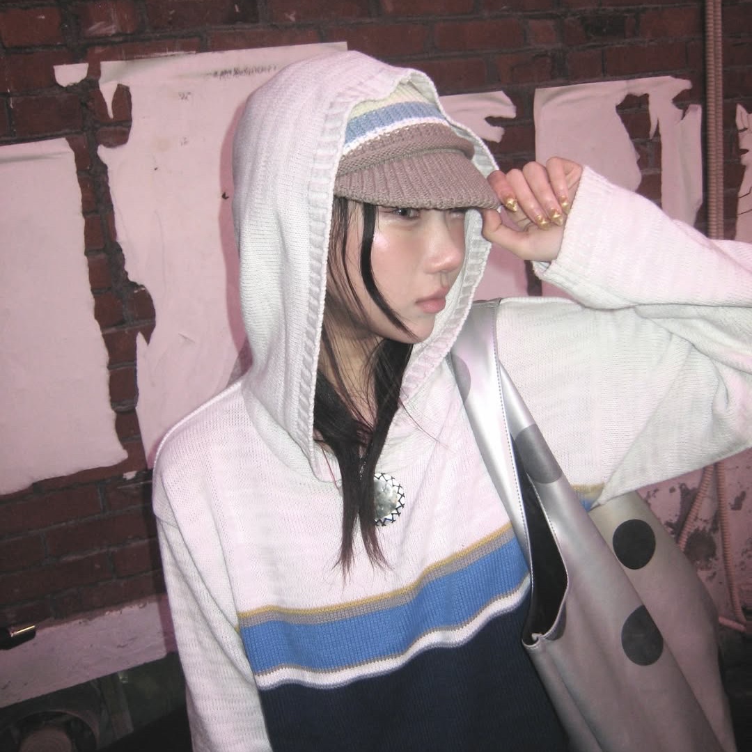 SPORT CHAMBER SC Glide Knit Cap IVORY 착용 스타일 - 1