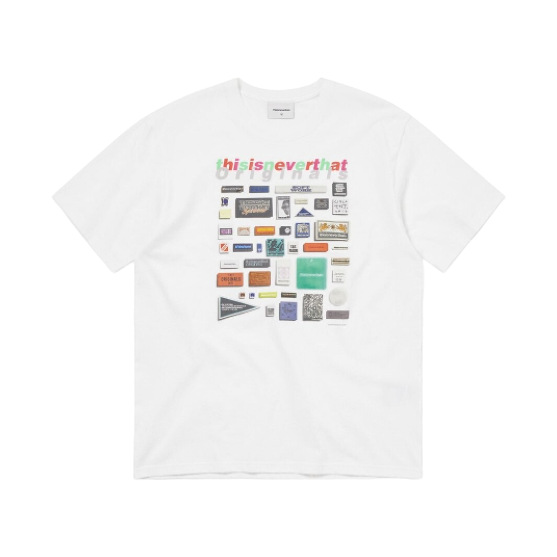 디스이즈네버댓 레이블스 티셔츠 화이트(Thisisneverthat Labels T-Shirt White) - 1