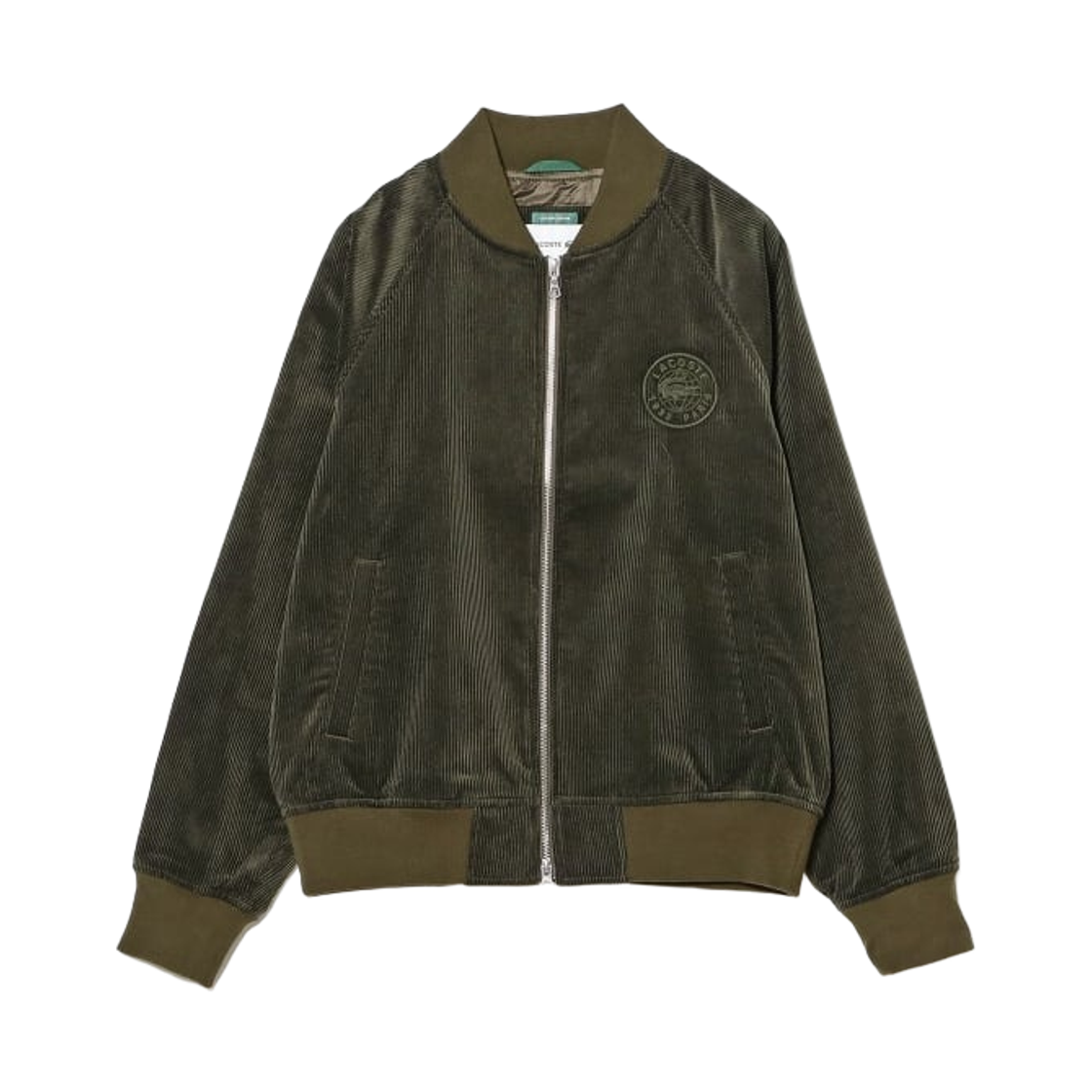 빔즈 x 라코스테 스페셜 오더 코듀로이 블루종 올리브(Beams x Lacoste Special Order Corduroy Blouson Olive)