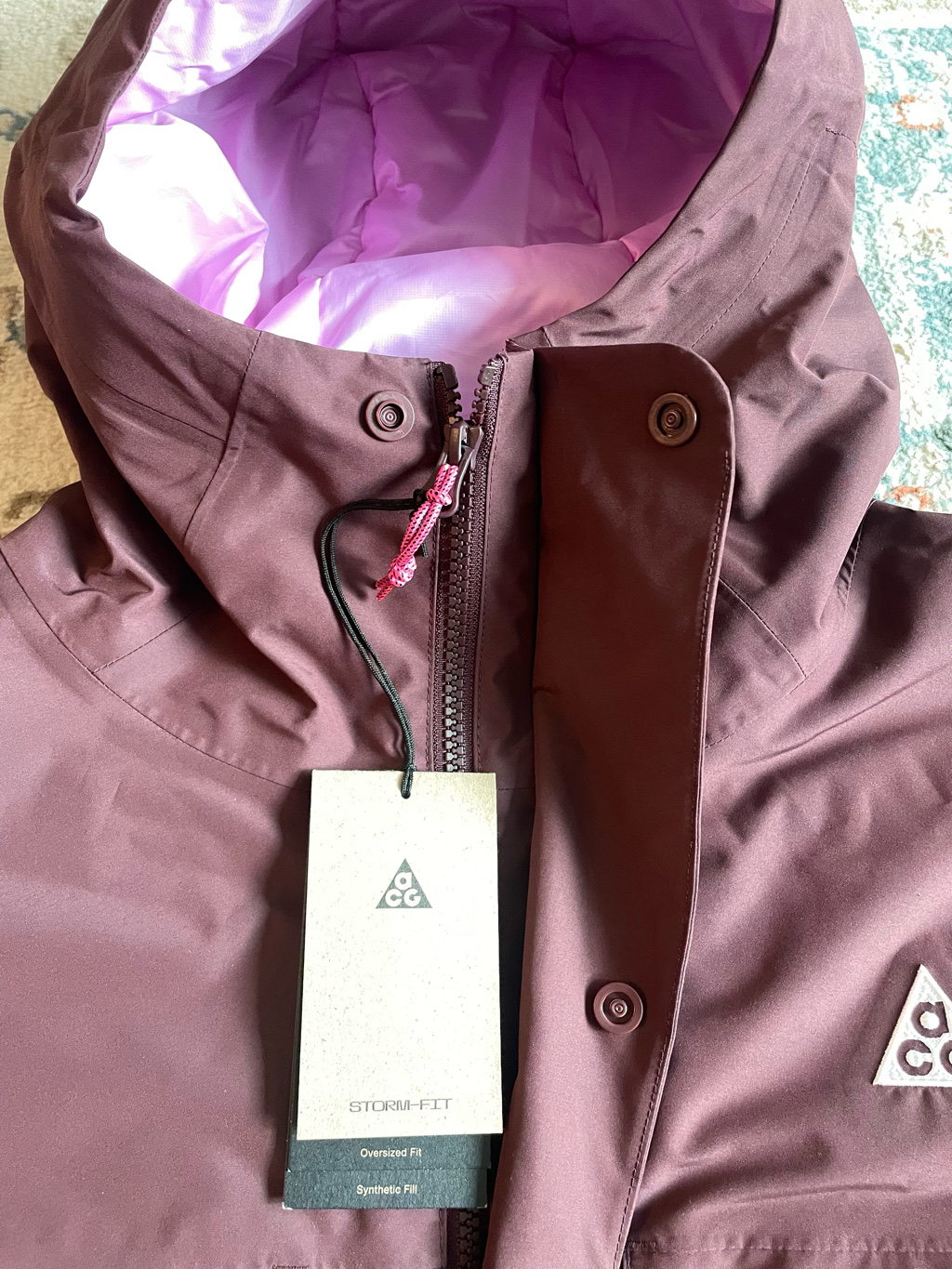 Nike ACG Primaloft Skull Peak Storm-Fit Jacket Burgundy Crush Beyond Pink - Asia 착용 스타일 - 7