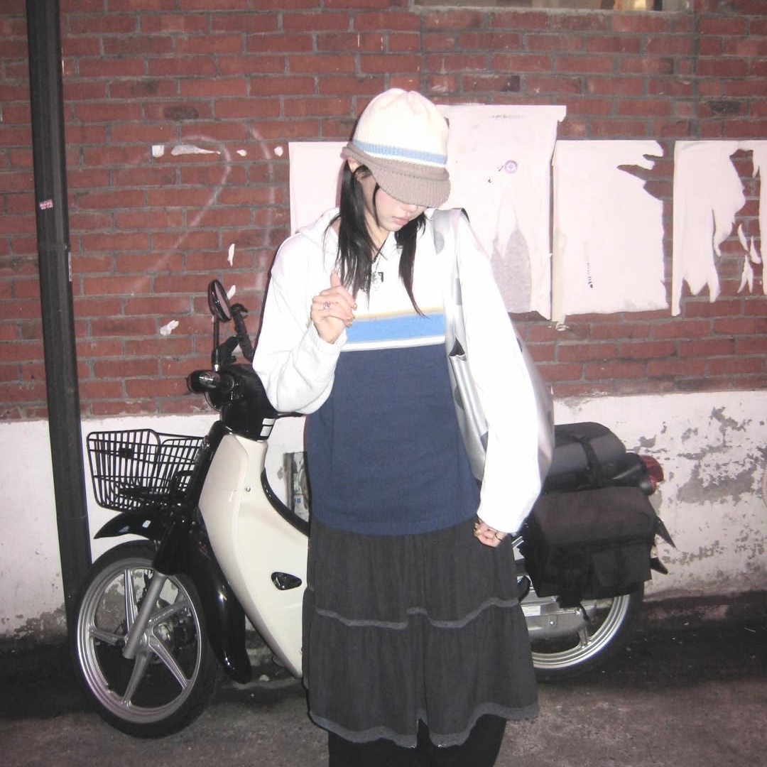 SPORT CHAMBER SC Glide Knit Cap IVORY 착용 스타일 - 2