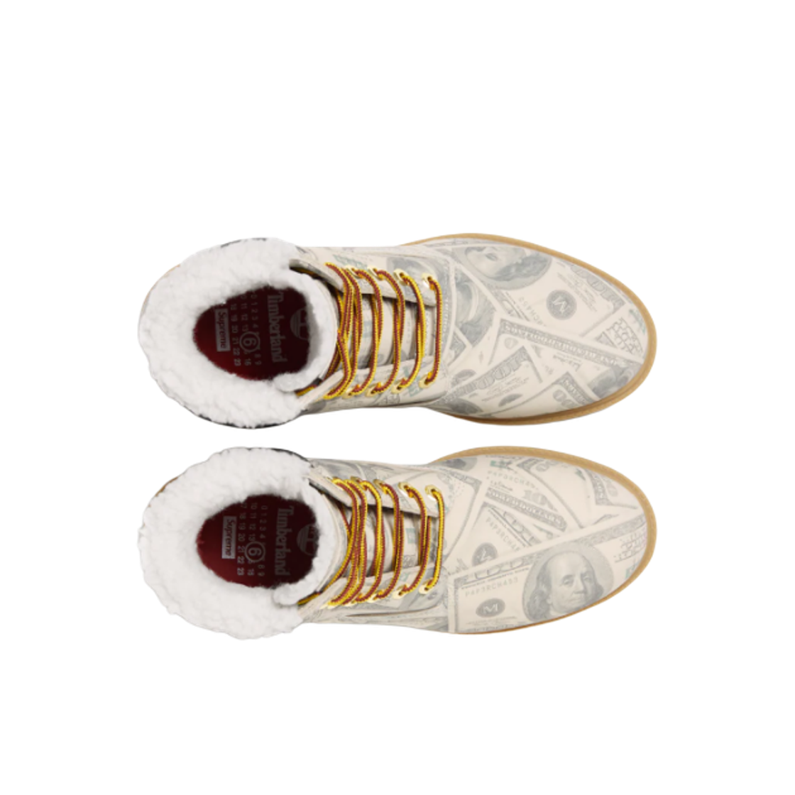 팀버랜드 x 슈프림 x MM6 메종 마르지엘라 머니 6인치 프리미엄 워터프루프 부츠 멀티컬러 - 26SS - 미디움(Timberland x Supreme x MM6 Maison Margiela Money 6 Inch Premium Waterproof Boot Multicolor - 26SS - Medium) - 2